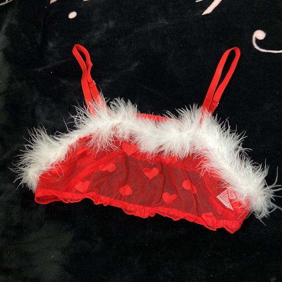 Women’s Shein two piece sexy red Valentines sheer mesh lingerie set. Size M. - Picture 6 of 16